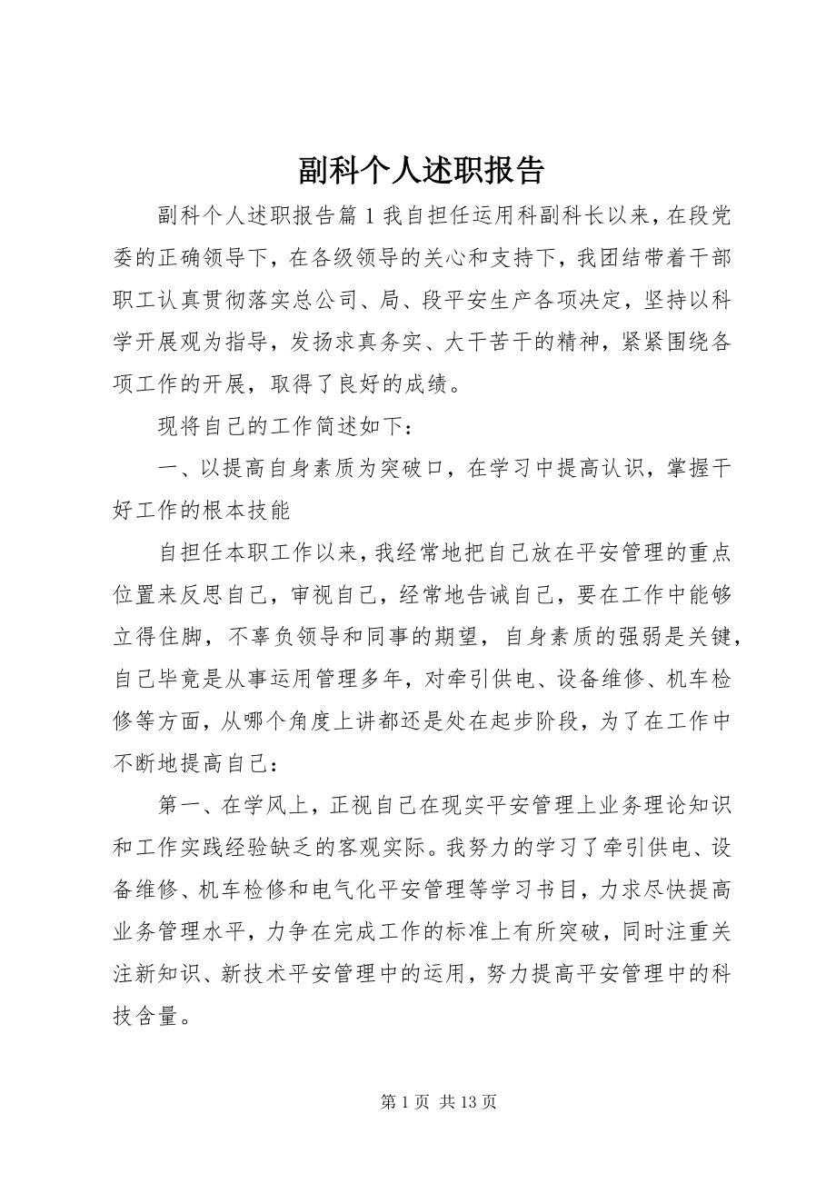 2023年副科个人述职报告.docx_第1页