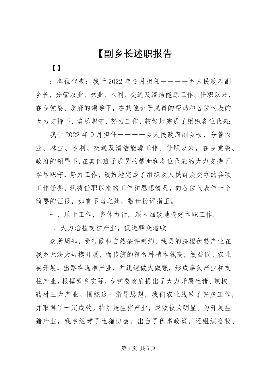 2023年副乡长述职报告新编.docx_第1页