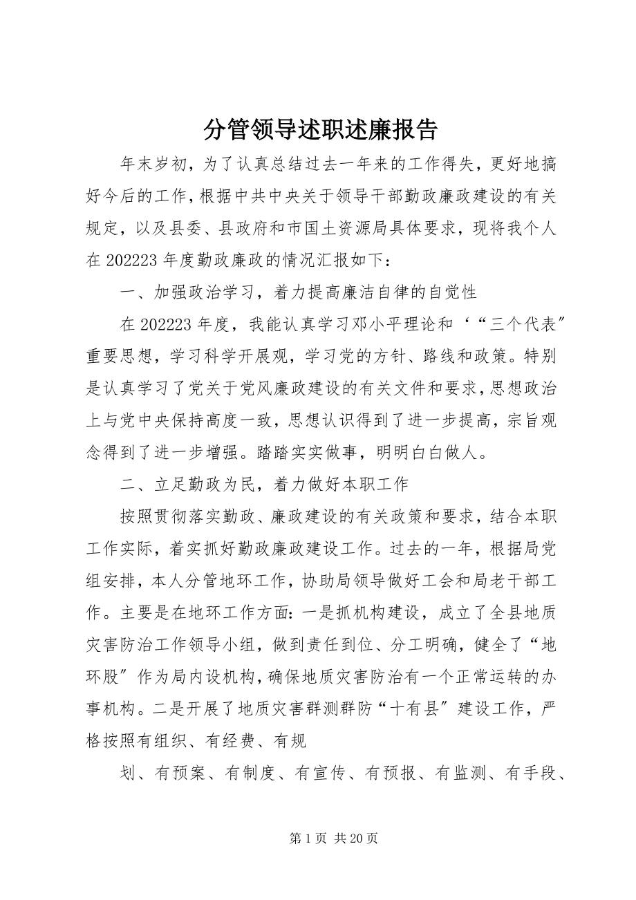 2023年分管领导述职述廉报告.docx_第1页