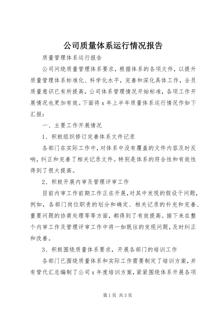 2023年公司质量体系运行情况报告.docx_第1页