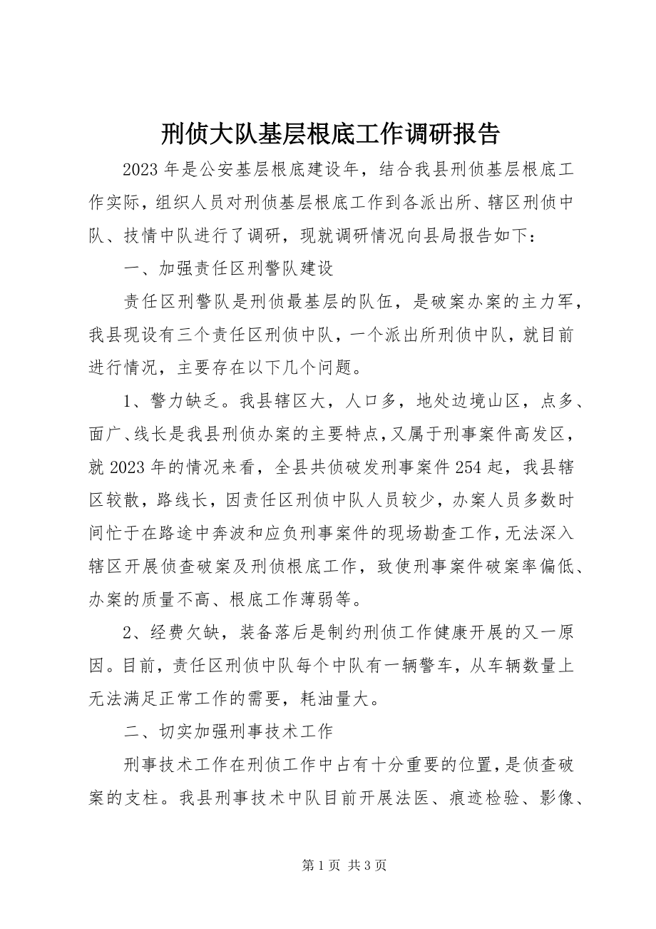 2023年刑侦大队基层基础工作调研报告.docx_第1页