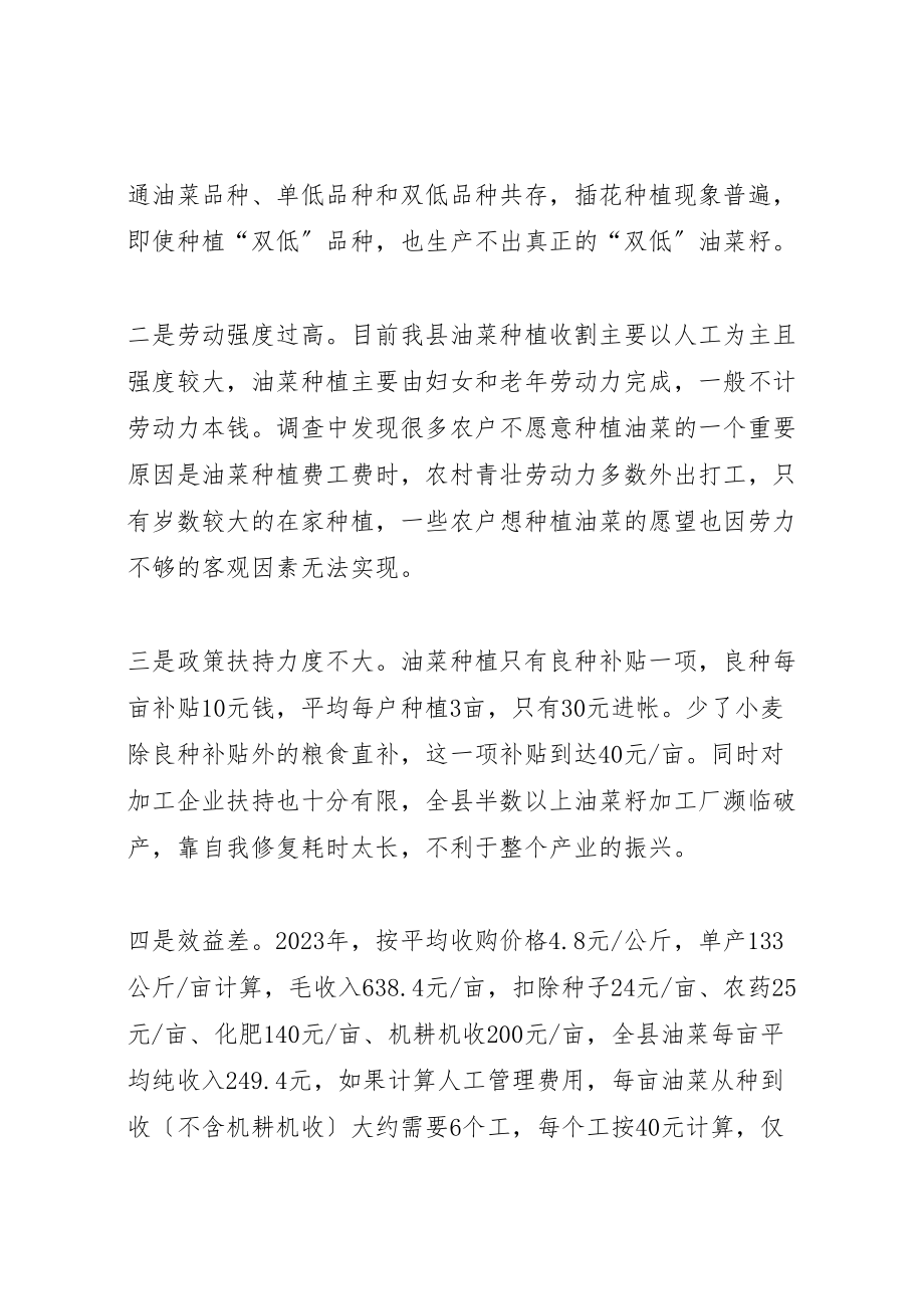 2023年关于开发发展油菜生产的调研报告.doc_第2页