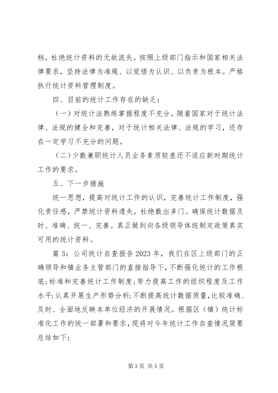 2023年公司统计工作自检自查报告.docx_第3页