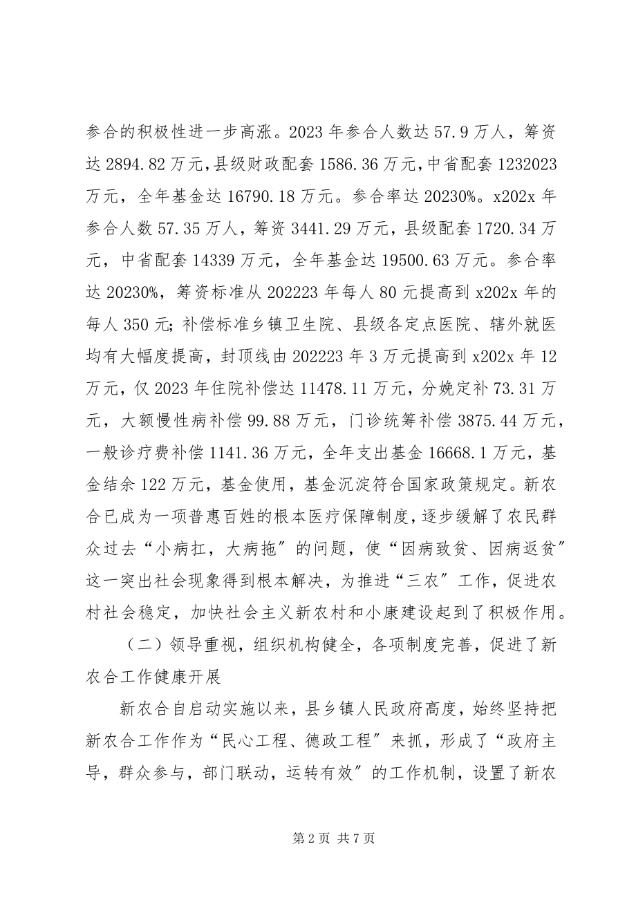 2023年农村合作医疗工作调研报告.docx_第2页