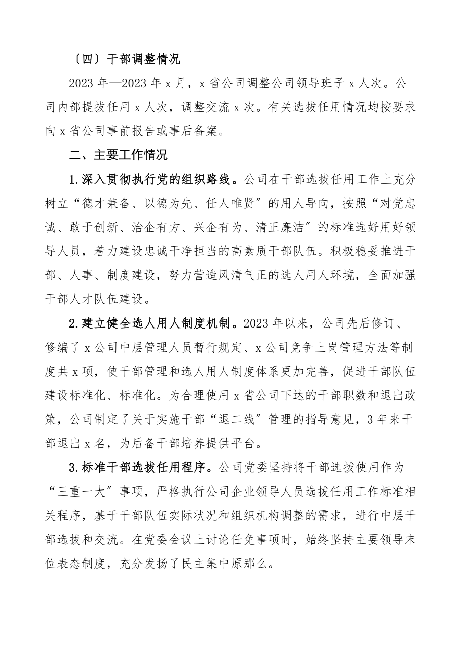 2023年公司巡视巡察组织人事工作汇报集团企业工作总结报告.docx_第2页