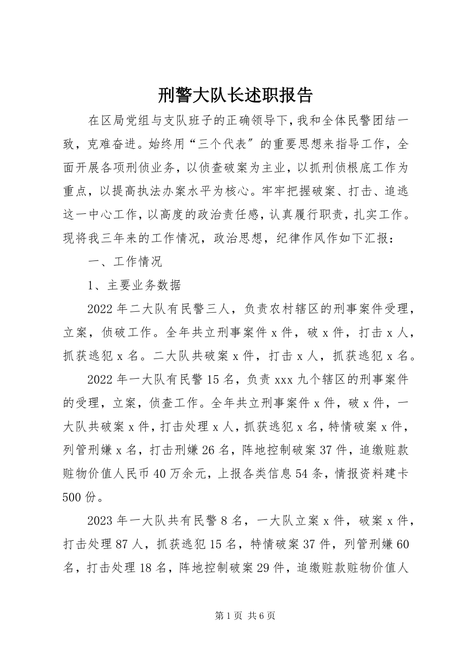 2023年刑警大队长述职报告.docx_第1页