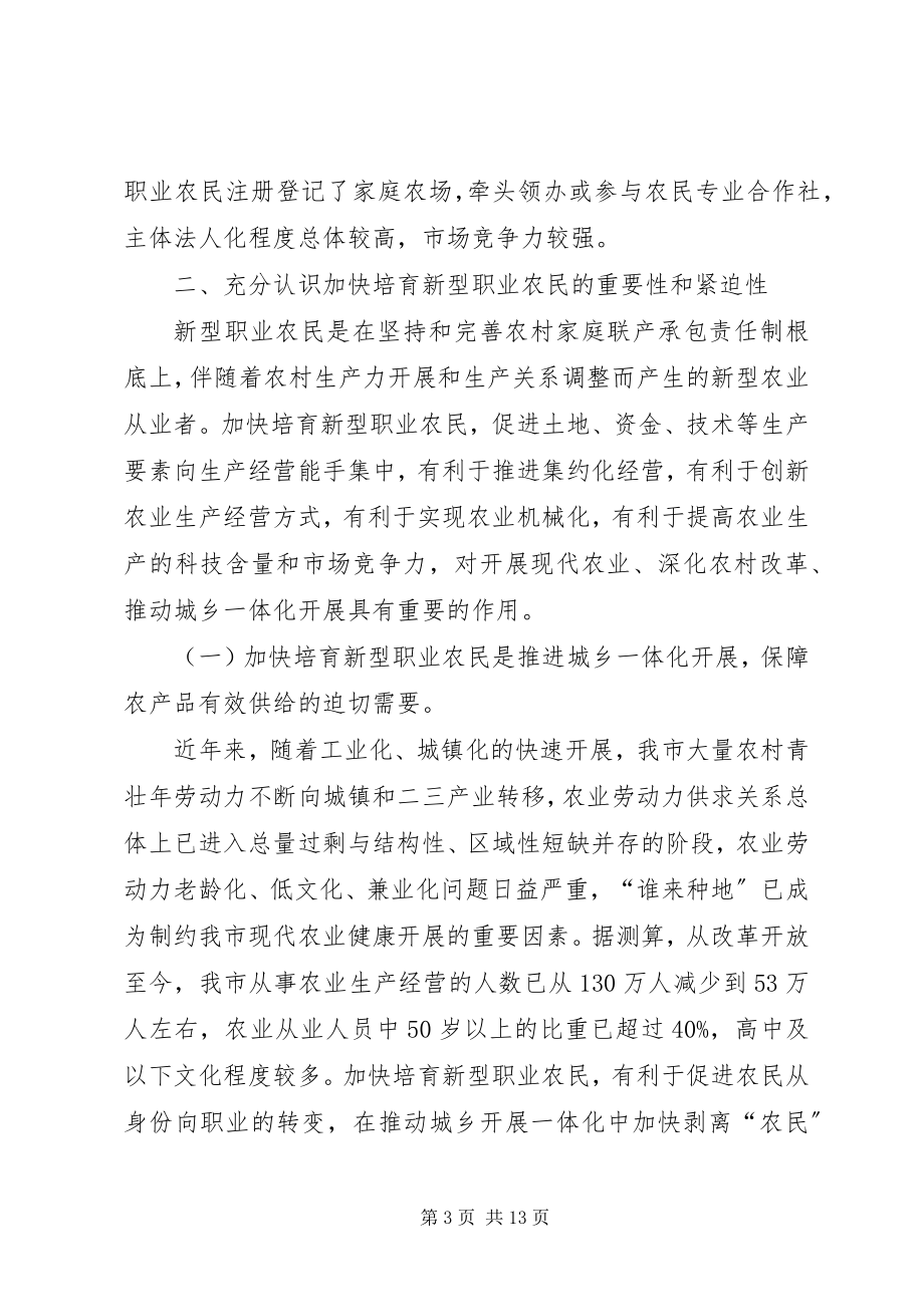 2023年加快培育新型职业农民的调研报告字.docx_第3页