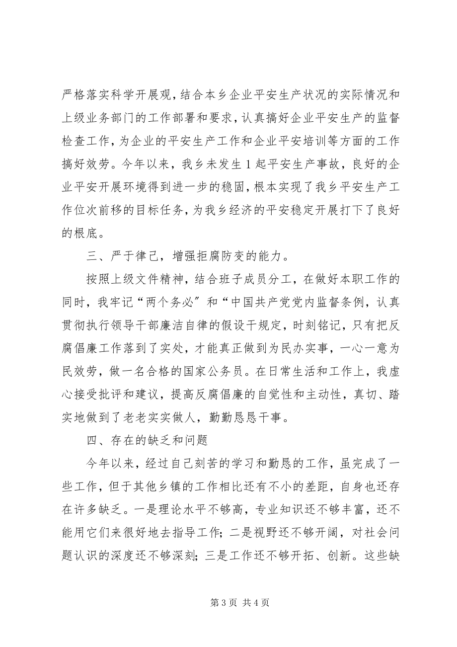 2023年副乡长年度述职述廉报告.docx_第3页