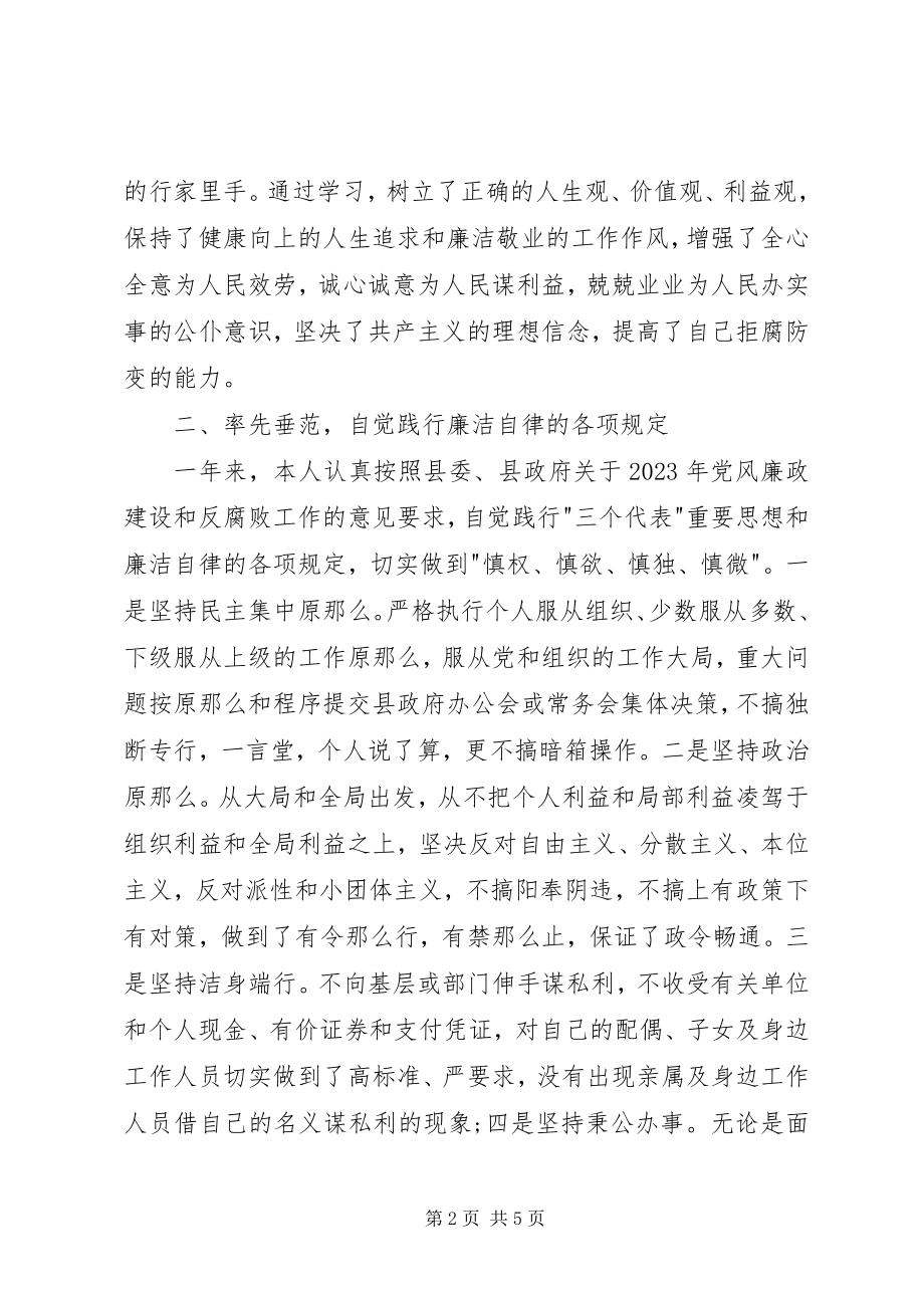 2023年副县长年度党风廉政述职报告.docx_第2页