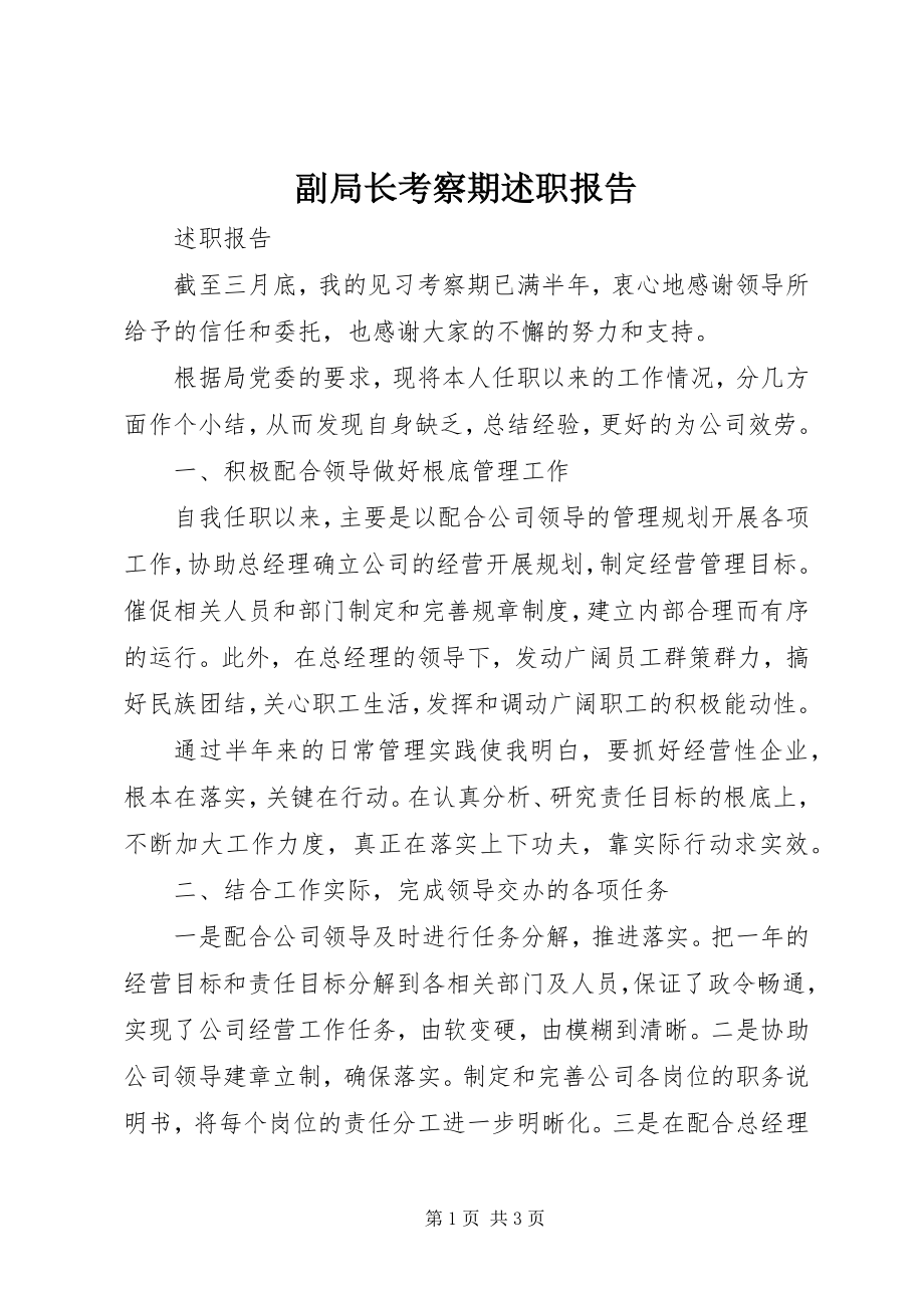 2023年副局长考察期述职报告.docx_第1页