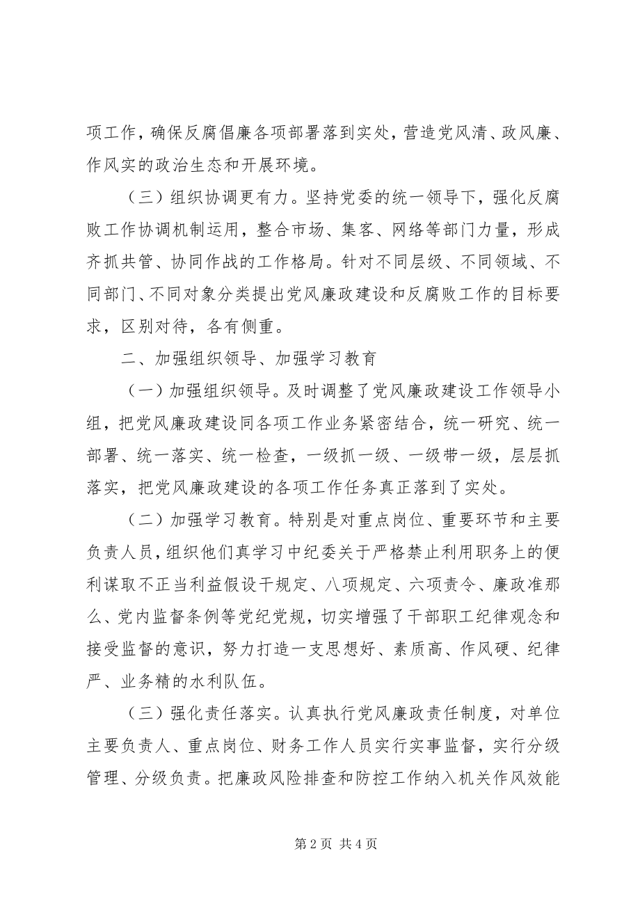 2023年落实党风廉政建设纪委监督责任的报告.docx_第2页