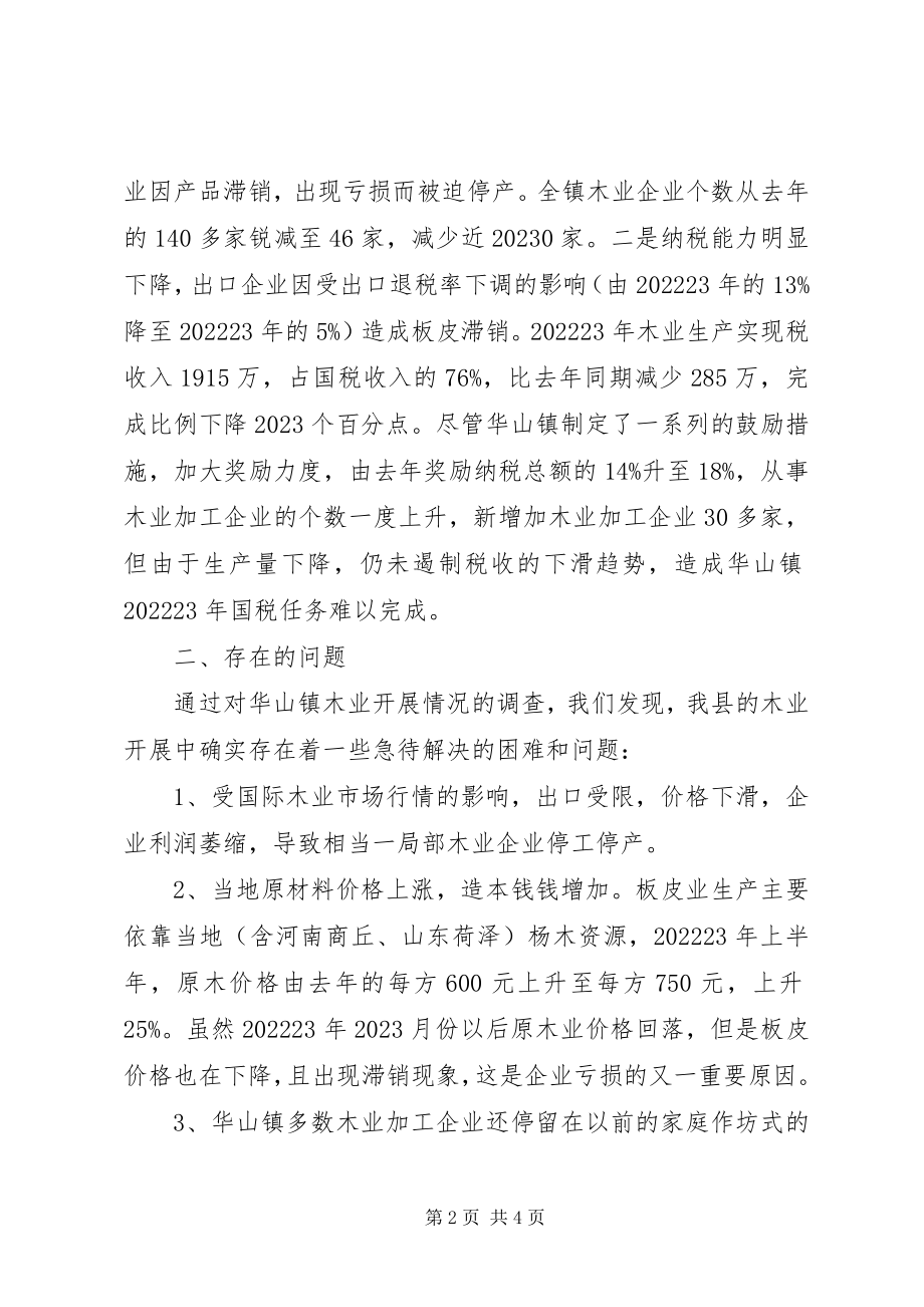 2023年华山镇木业发展情况的调研报告.docx_第2页