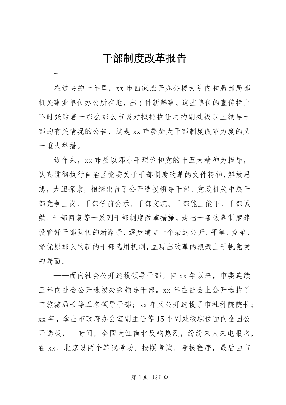 2023年干部制度改革报告.docx_第1页