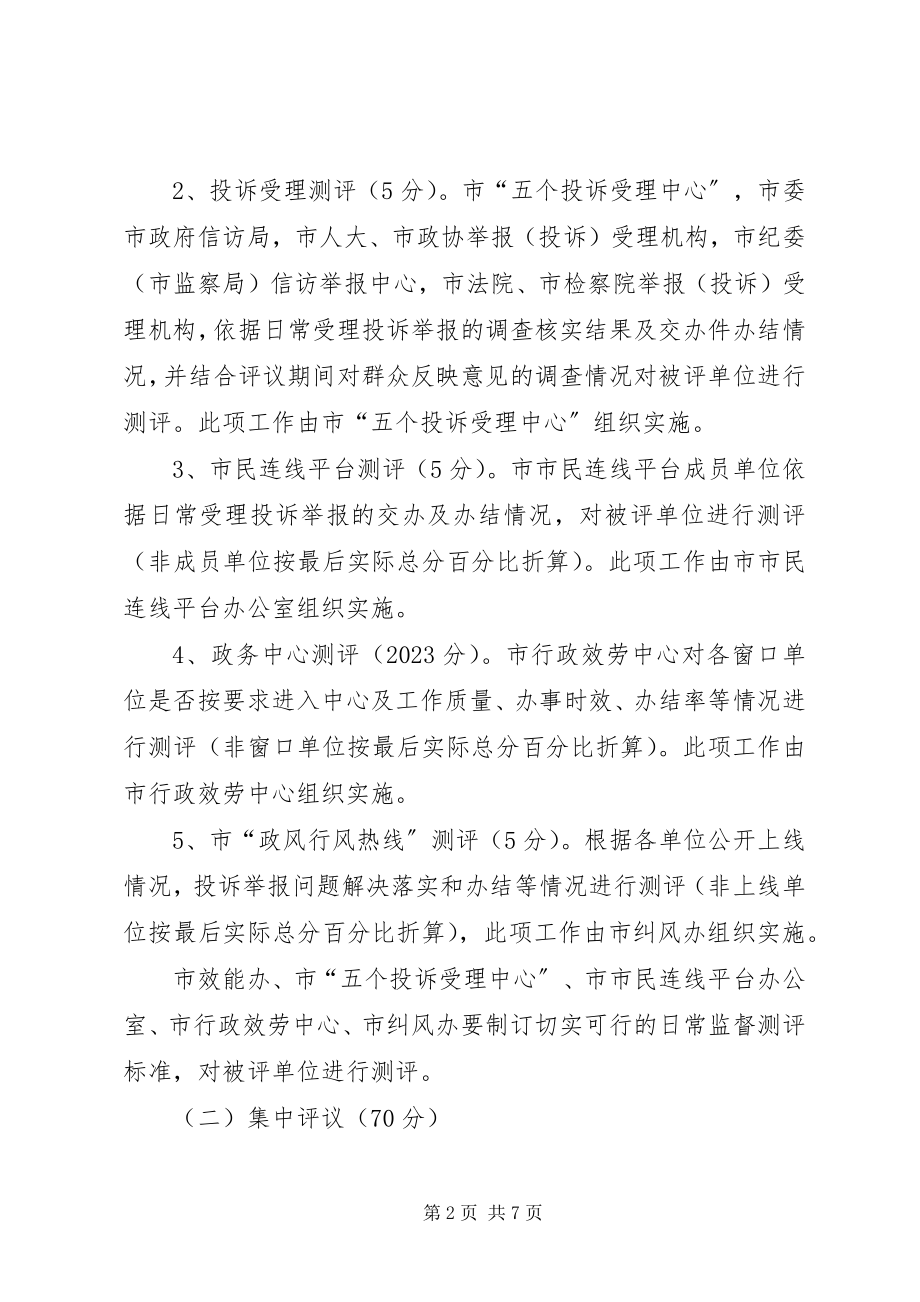 2023年部分行业行风评议实施意见.docx_第2页