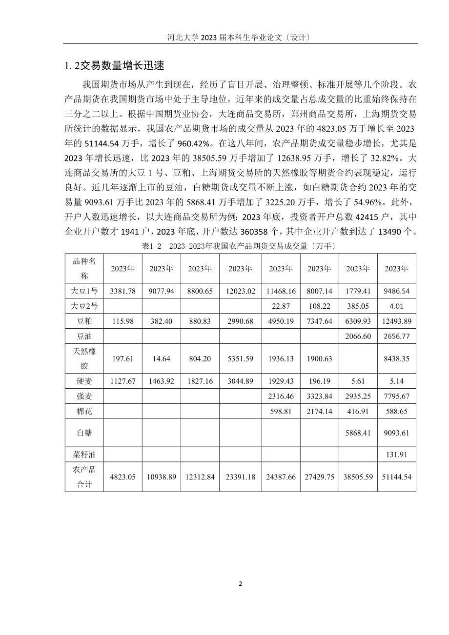 2023年我国农产品期货市场发展中的问题及对策分析.doc_第2页