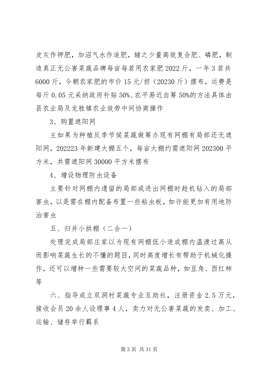 2023年无公害蔬菜基地建设调研报告.docx_第3页