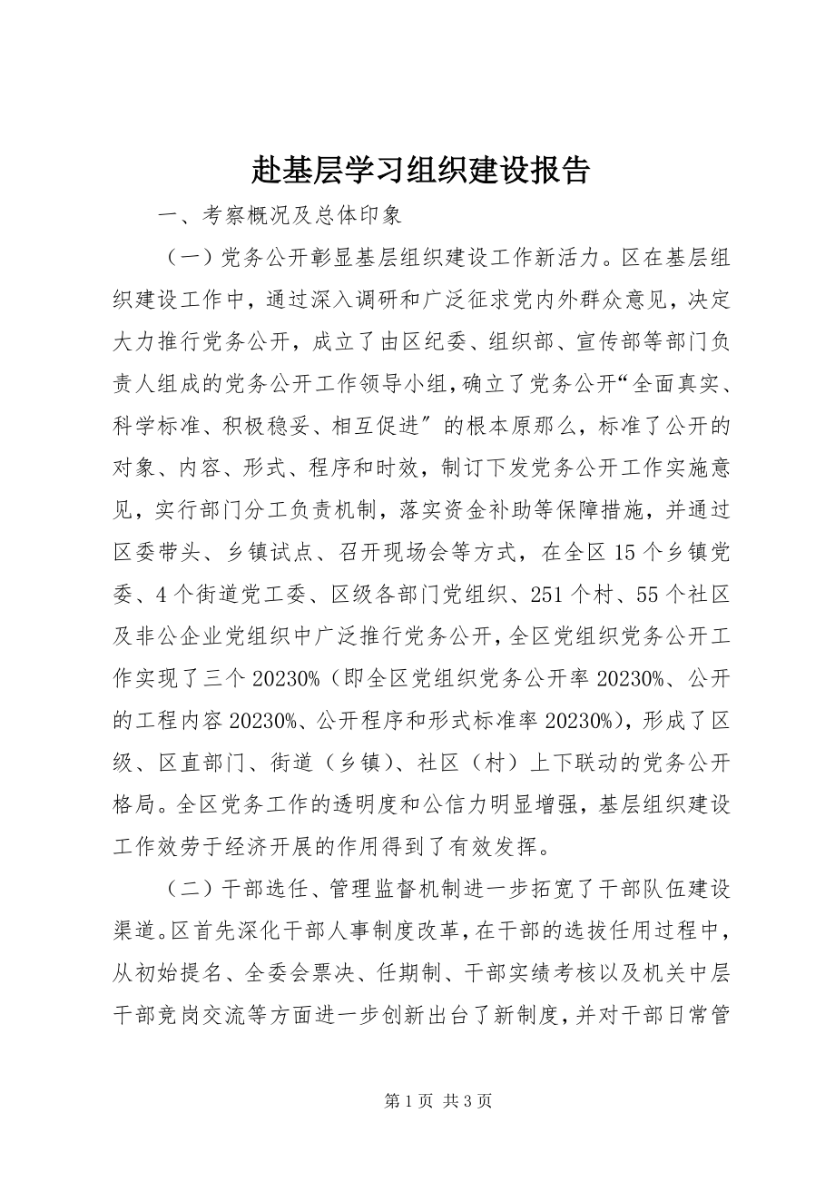 2023年赴基层学习组织建设报告新编.docx_第1页