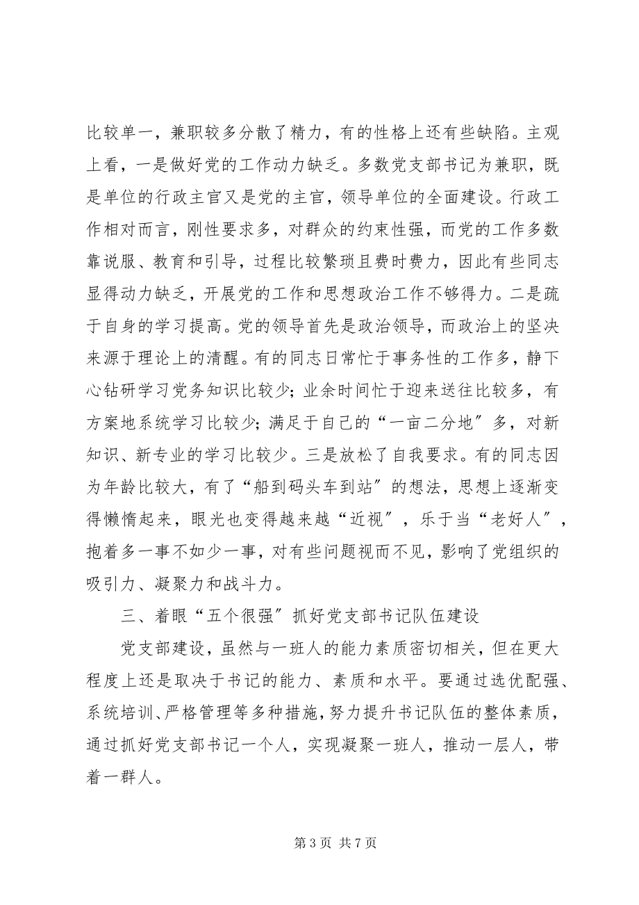 2023年对环保系统党支部书记队伍建设的调研报告.docx_第3页