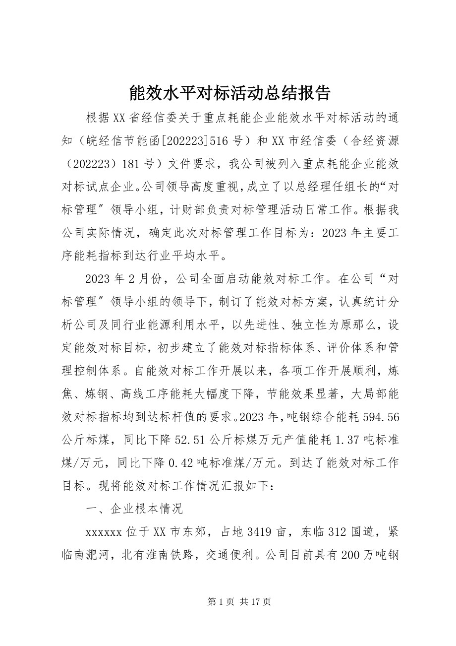 2023年能效水平对标活动总结报告.docx_第1页