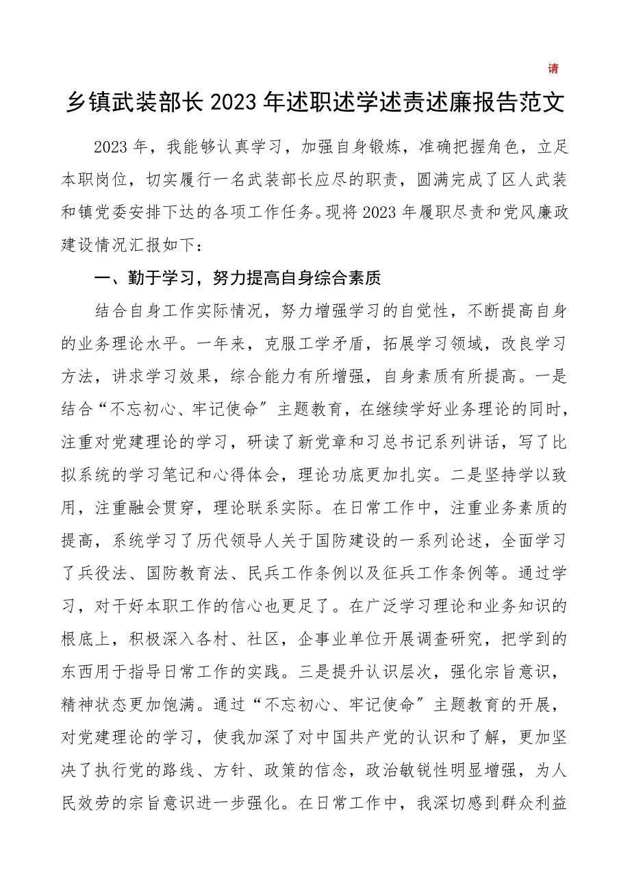 述责述廉2023年述职述学述责述廉报告个人工作总结参考.doc_第1页