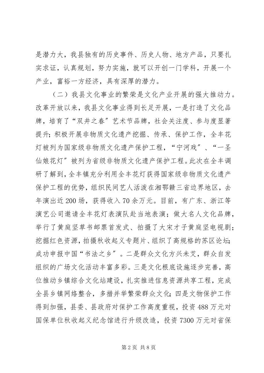 2023年县文化产业发展调研报告.docx_第2页