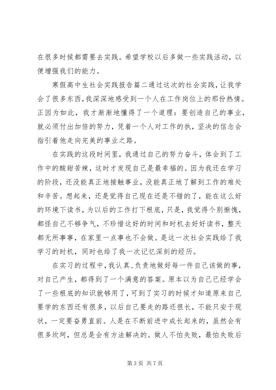 2023年寒假高中生社会实践报告800字.docx_第3页