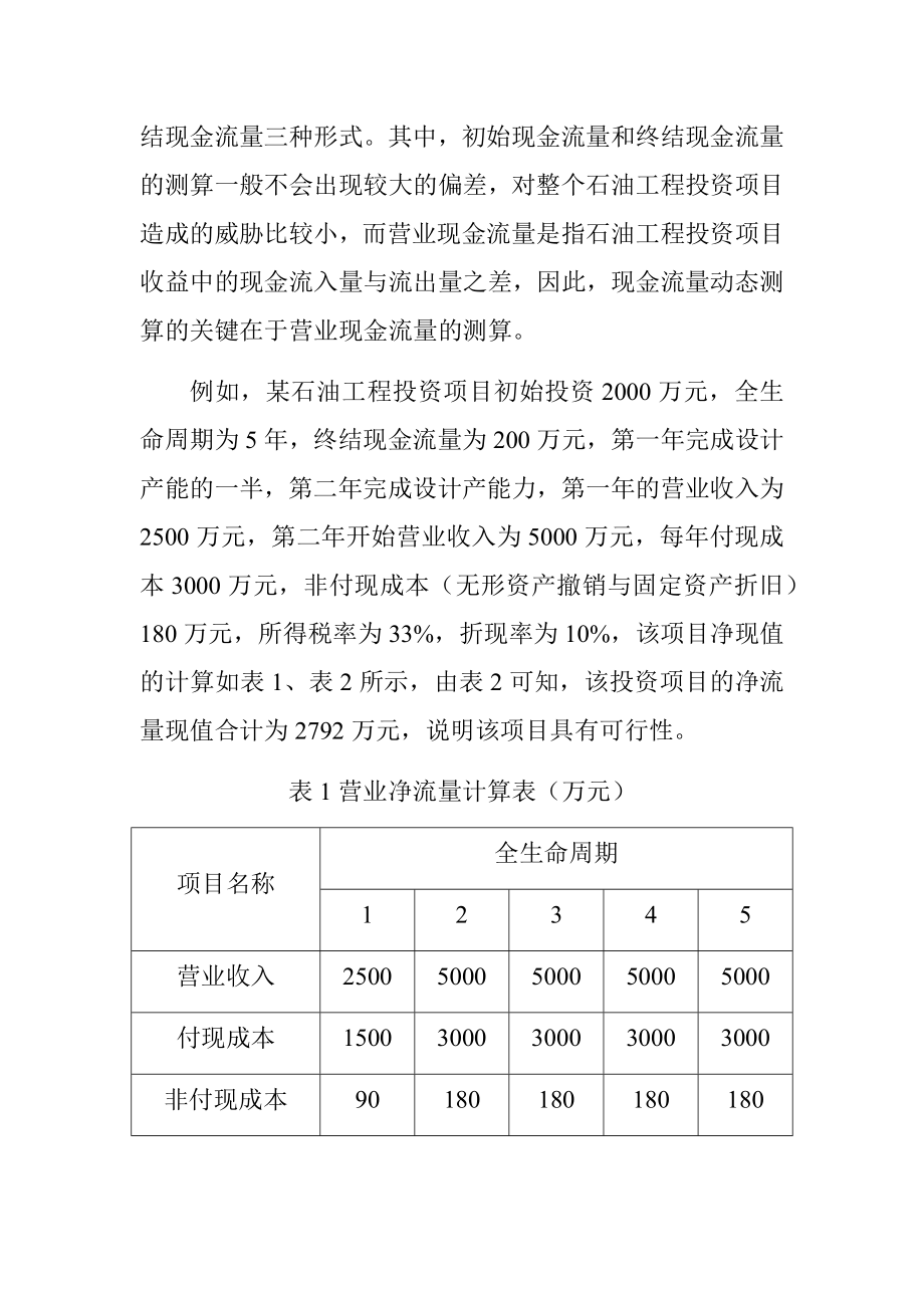 石油工程投资项目经济评价的动态性及其影响因素探究分析工商管理专业.docx_第2页