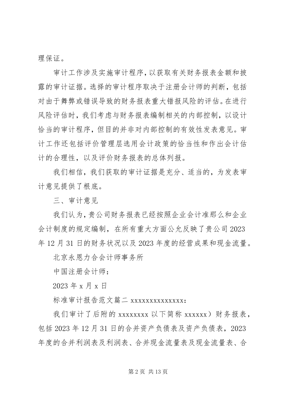 2023年标准审计报告标准模板新编.docx_第2页