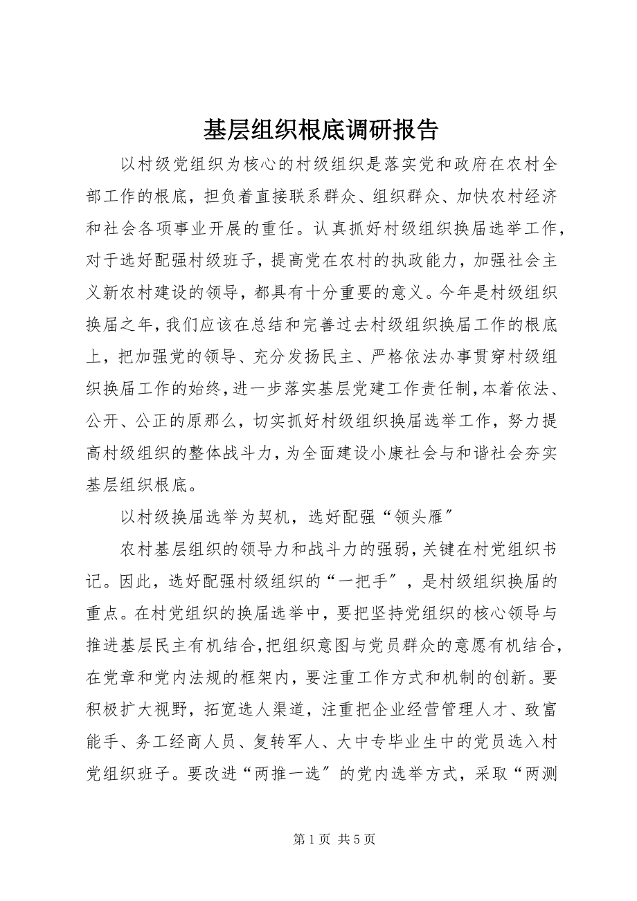 2023年基层组织基础调研报告.docx_第1页