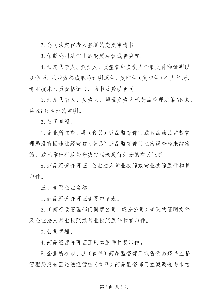 2023年药品经营企业变更书面申请报告.docx_第2页