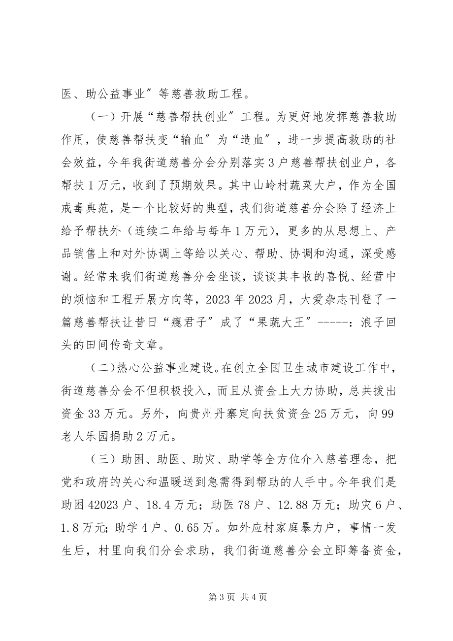 2023年街道慈善分会工作报告.docx_第3页