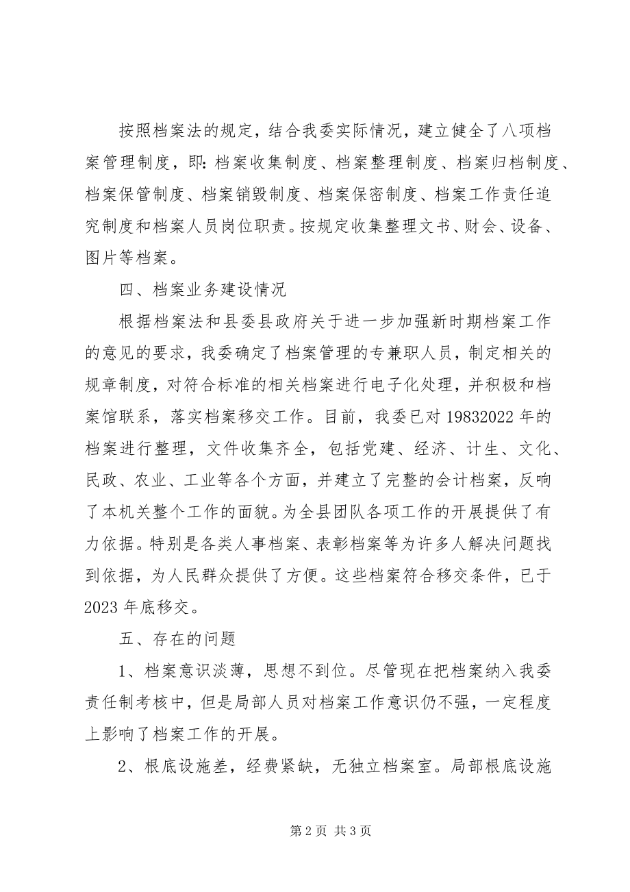 2023年团县委档案管理自查报告.docx_第2页