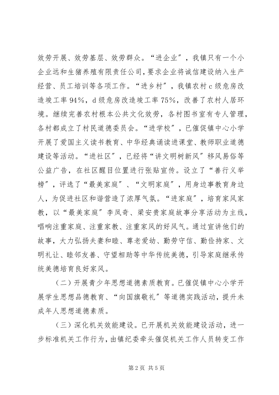 2023年镇人民政府关于公民思想道德建设活动开展情况的报告.docx_第2页