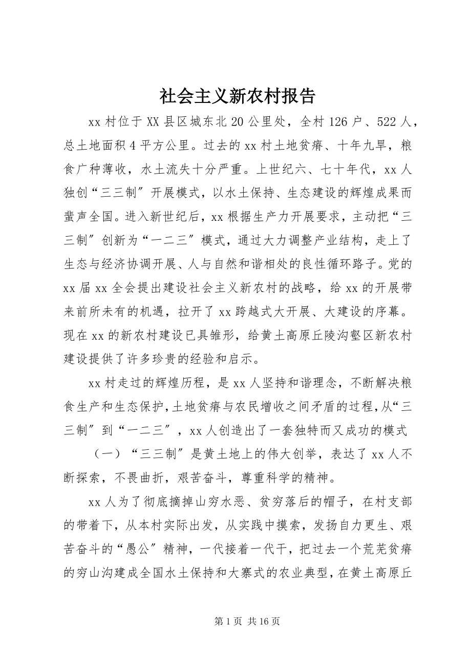 2023年社会主义新农村报告.docx_第1页