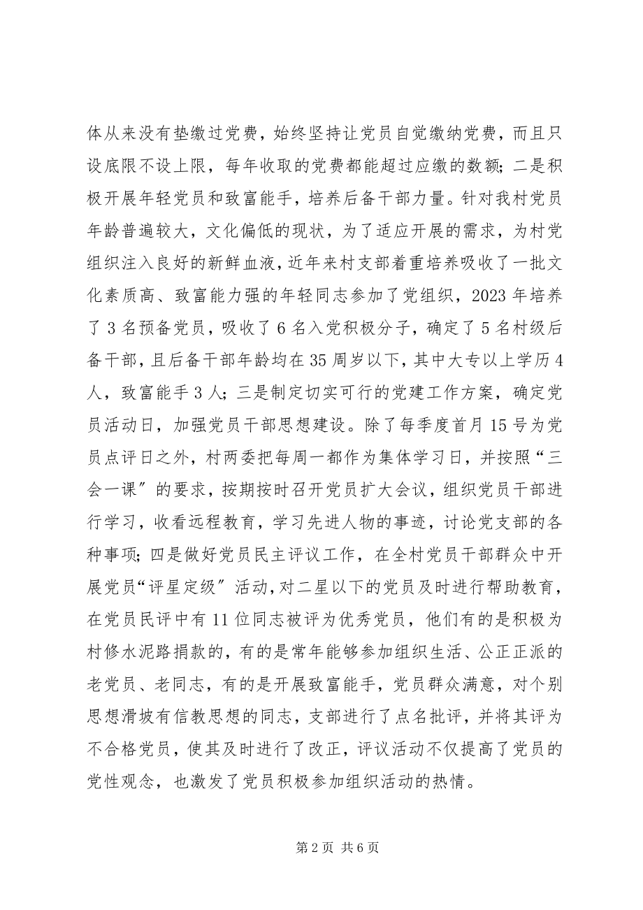 2023年某村党建工作述职报告.docx_第2页