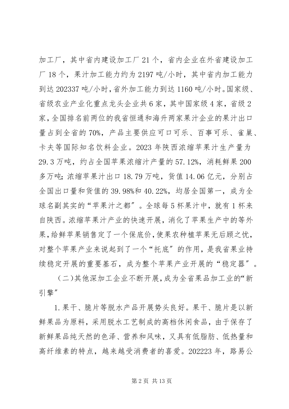 2023年陕西果品加工业发展情况调研报告.docx_第2页