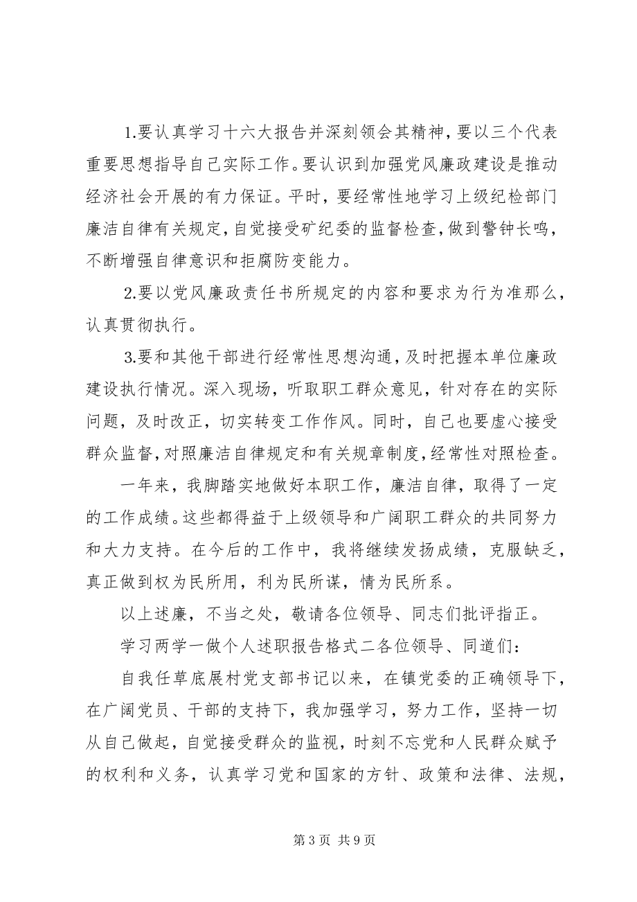 2023年学习两学一做个人述职报告格式.docx_第3页