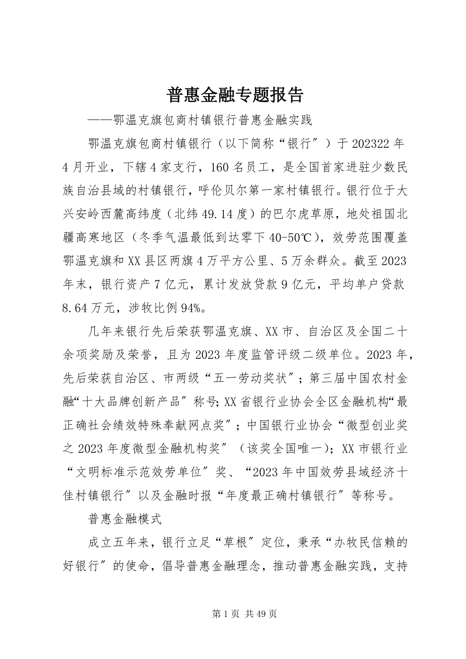 2023年普惠金融专题报告.docx_第1页