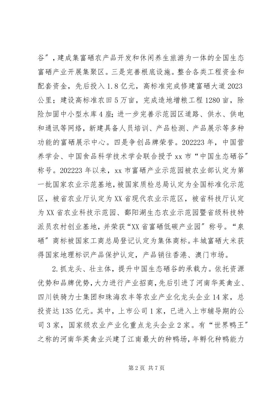 2023年市富硒产业发展情况的调研报告.docx_第2页