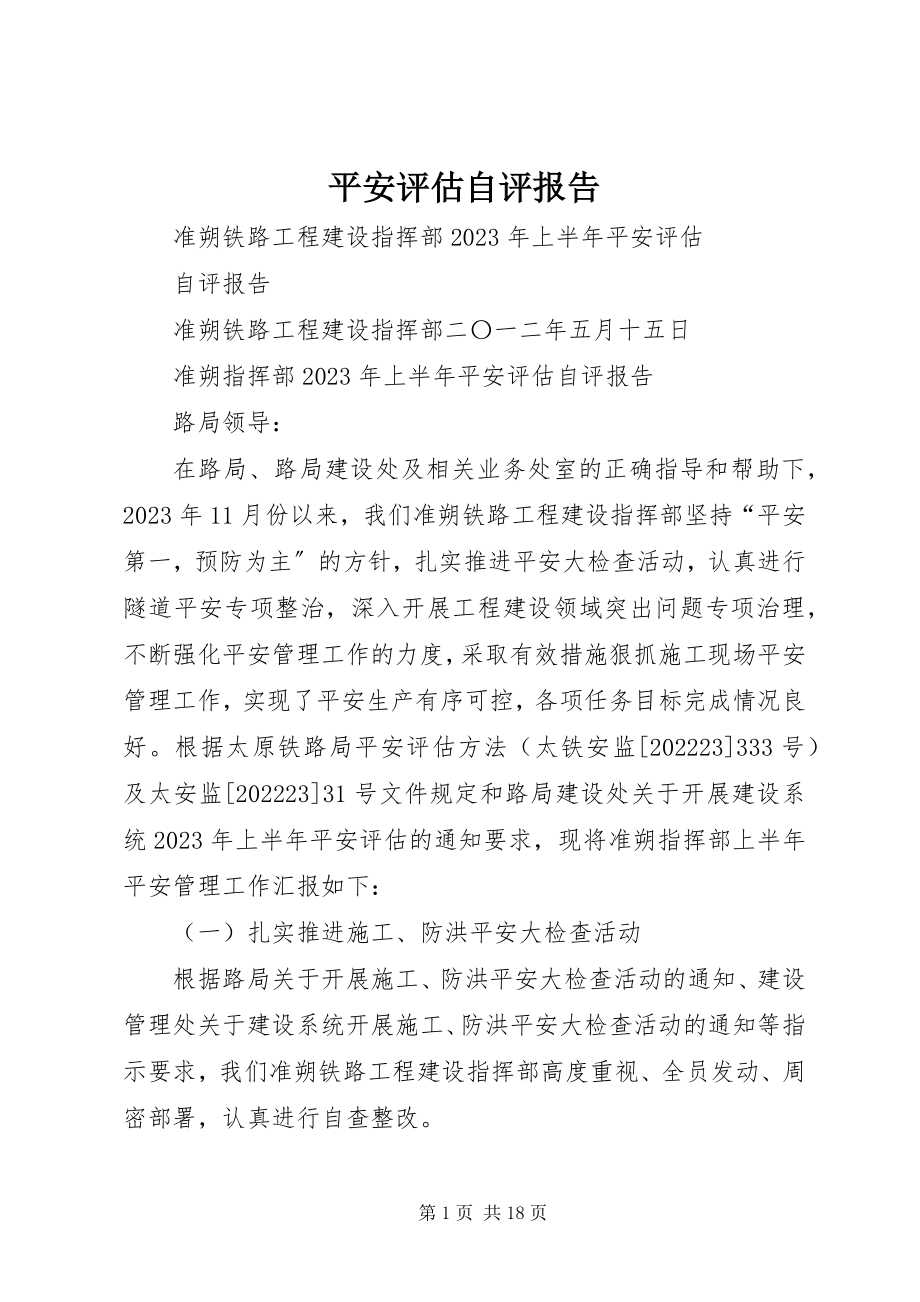 2023年安全评估自评报告新编.docx_第1页