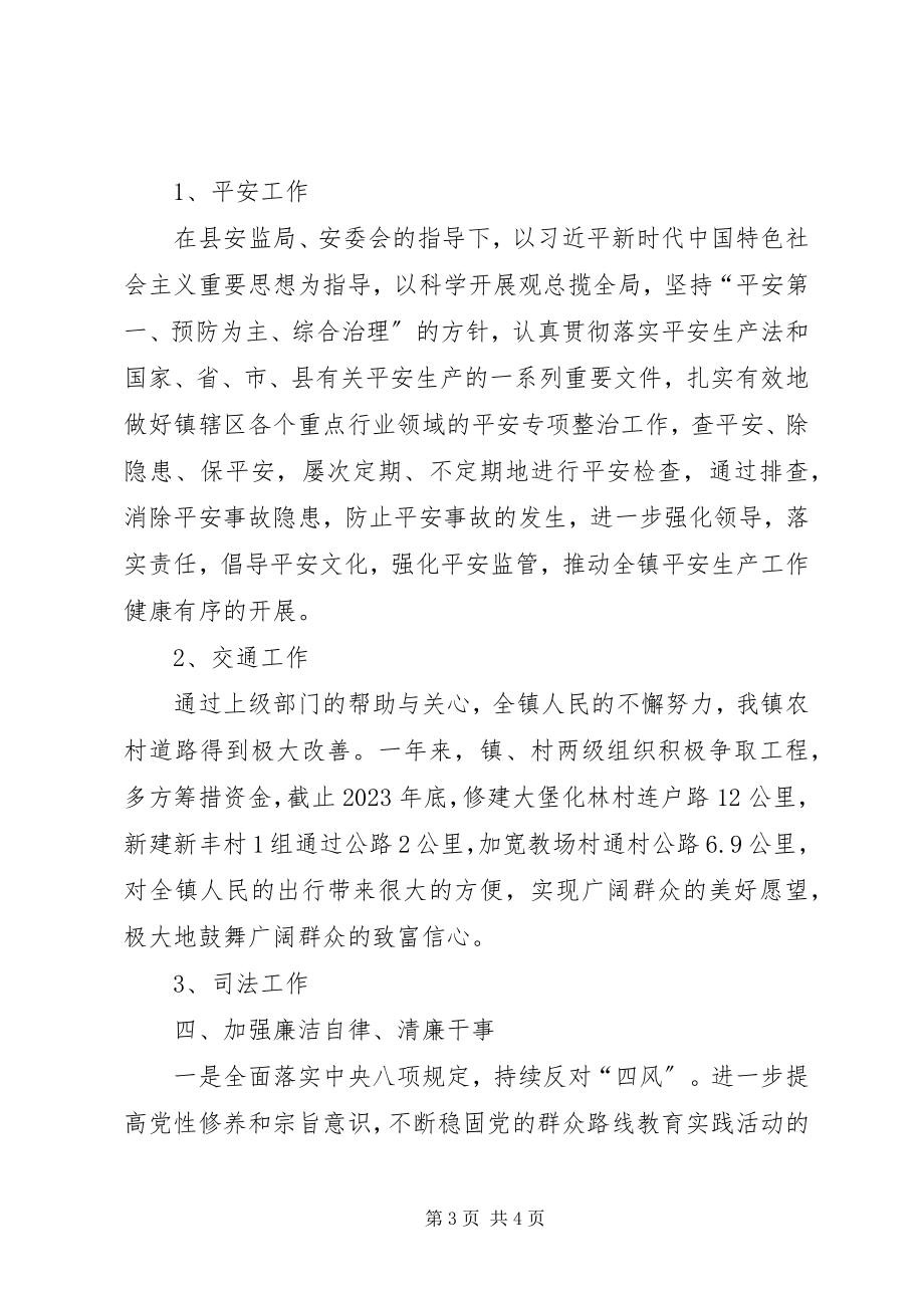 2023年镇党委委员副镇长述职述廉报告2.docx_第3页