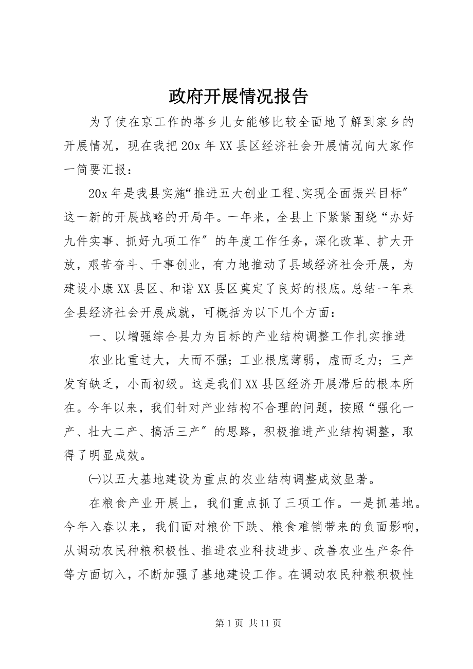 2023年政府发展情况报告.docx_第1页