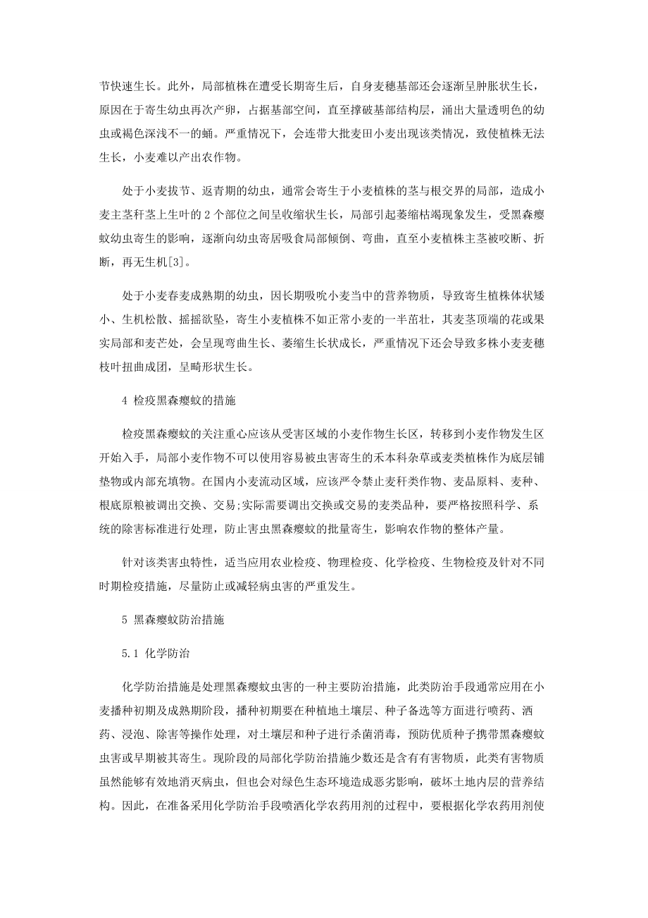 2023年检疫害虫黑森瘿蚊的形态特征与危害防治分析.docx_第3页