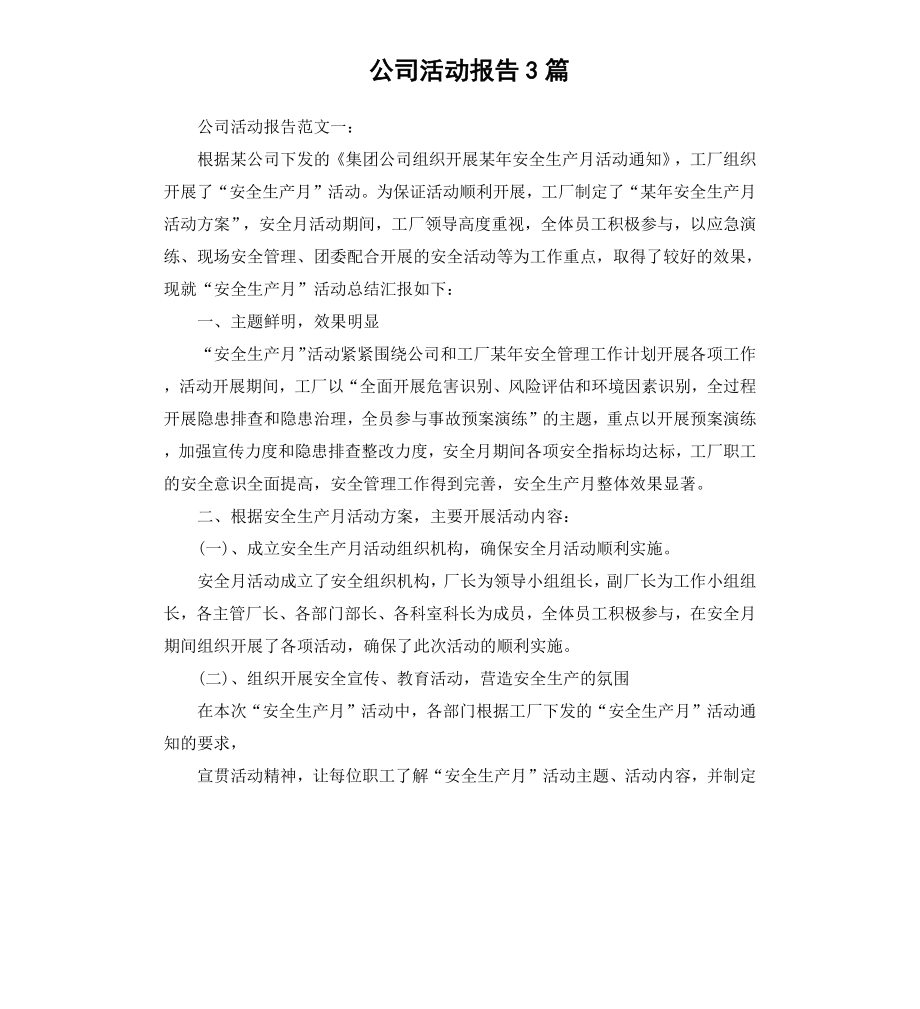 公司活动报告3篇.docx_第1页