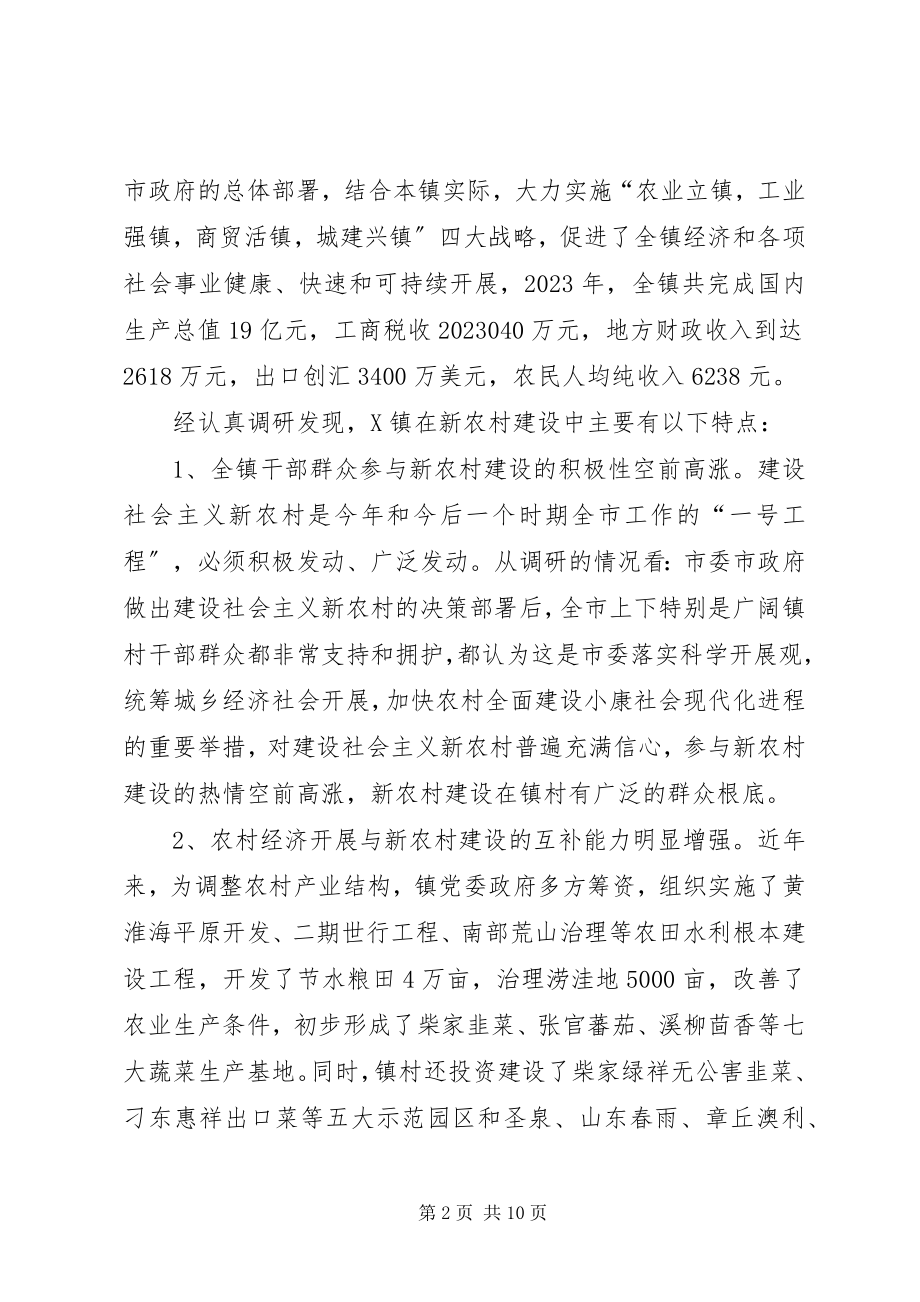 2023年镇社会主义新农村建设有关问题的调研报告.docx_第2页