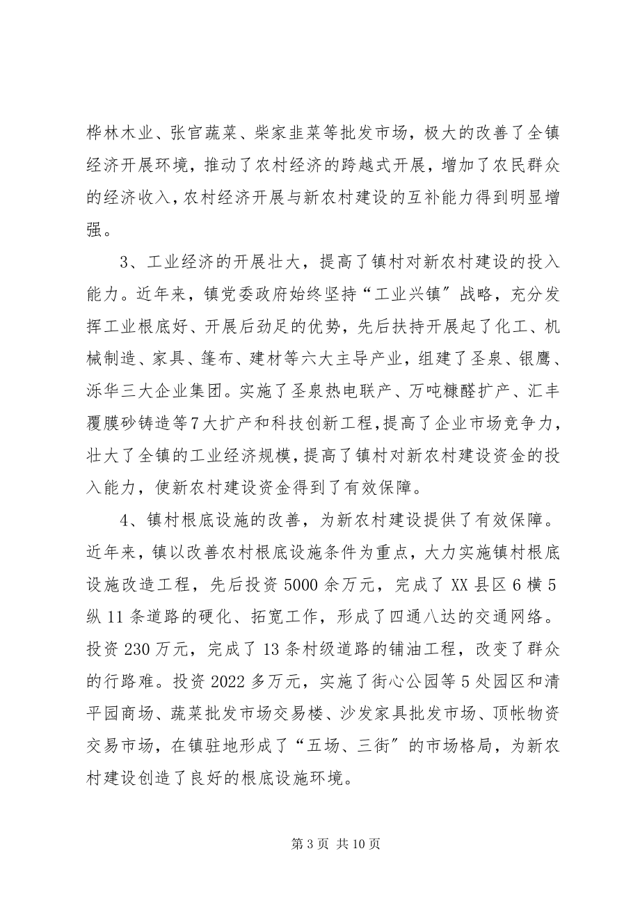 2023年镇社会主义新农村建设有关问题的调研报告.docx_第3页