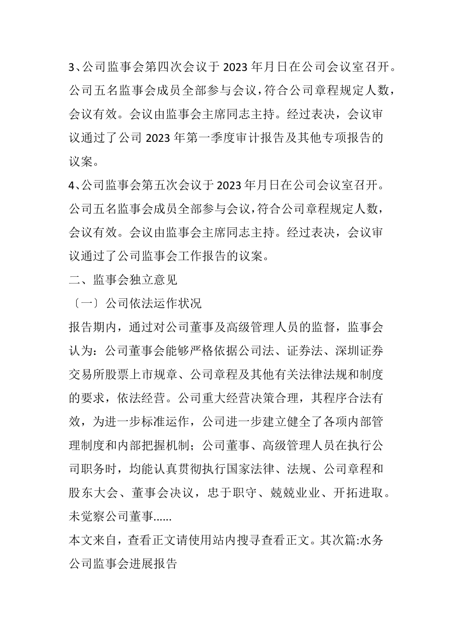 2023年监事会工作报告专题8篇.docx_第2页