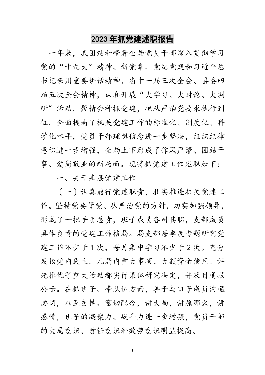 2023年年抓党建述职报告范文.doc_第1页