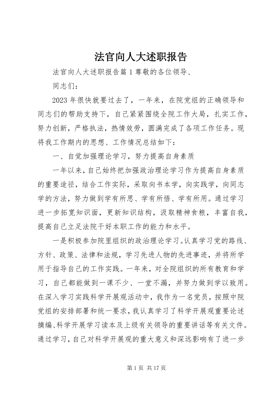 2023年法官向人大述职报告.docx_第1页