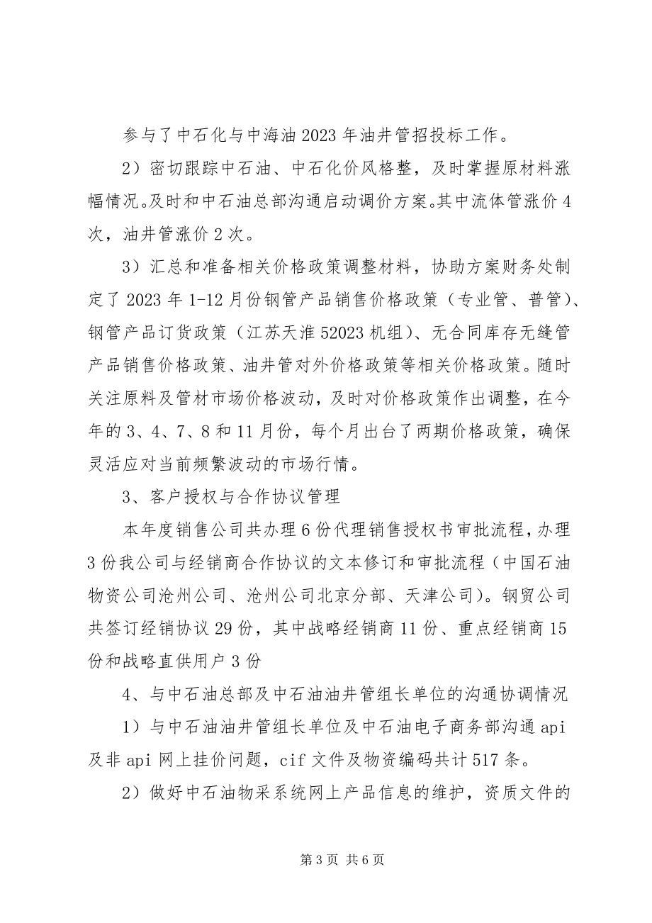 2023年钢管公司计划财务处个人述职报告.docx_第3页